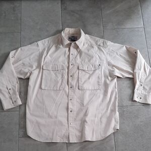 Exofficio Ecru quick dry snap front Shirt- men’s L